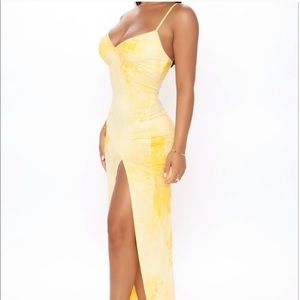 Fashion Nova tie dye maxi dress